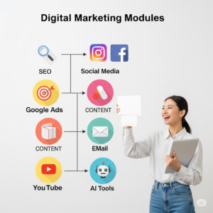 Join the best Digital Marketing Course in India at Digital Wala. Learn SEO, ads, AI tools & more with live projects, expert trainers, and placements.