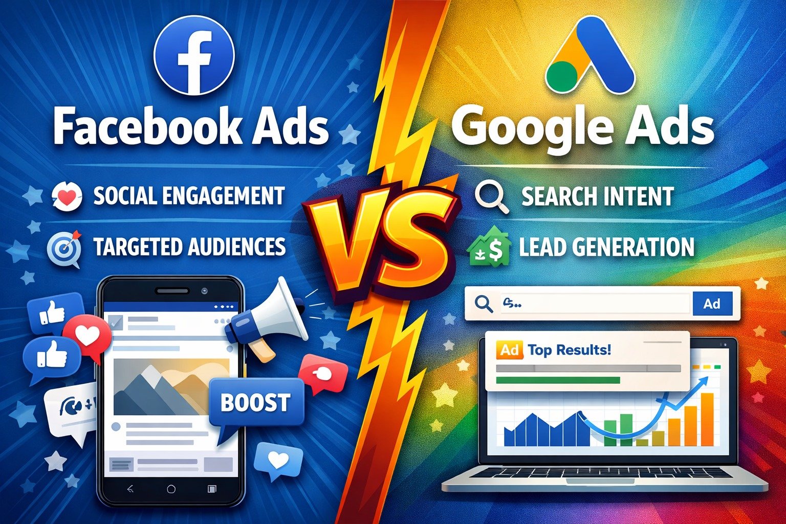Facebook Ads vs Google Ads: Which is Better